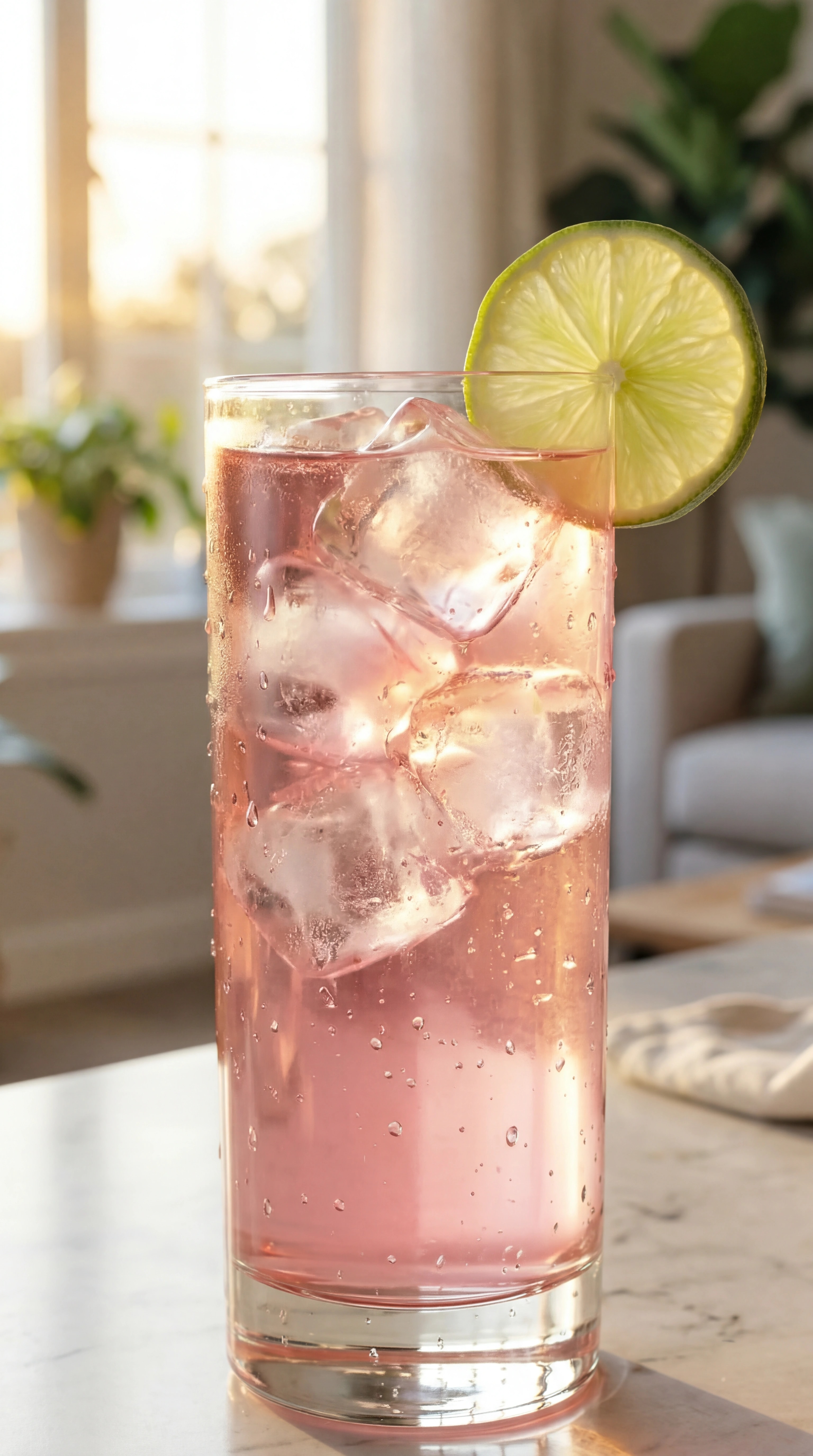 Corti-Glow розова напитка в чаша