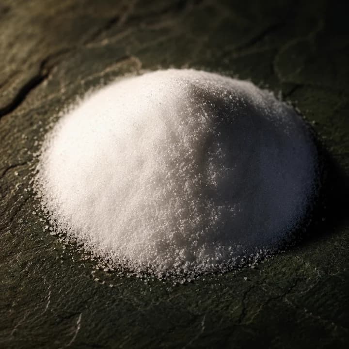A heap of very fine white crystalline powder